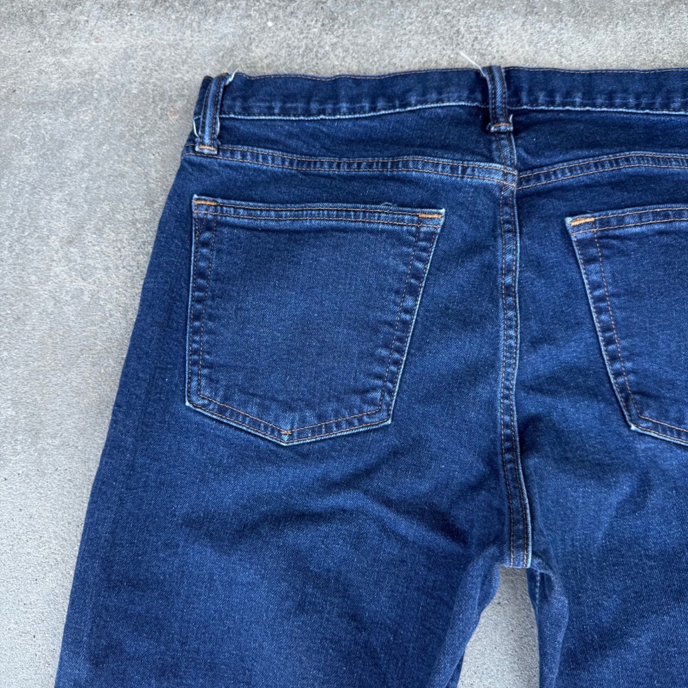 Gap Straight Gapflex Jeans Mens 31x30 Dark Wash Blue Denim Pants - Picture 6 of 10